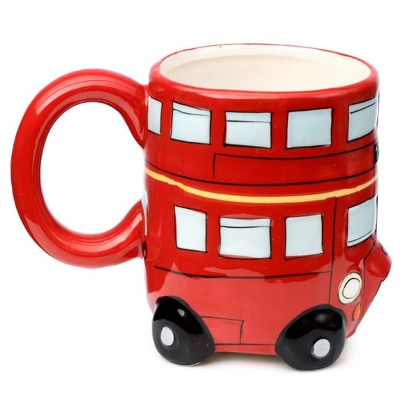 London Red Routemaster Bus Ceramic Shaped Coffee Tea Mug, Red, - Picture 3 of 5